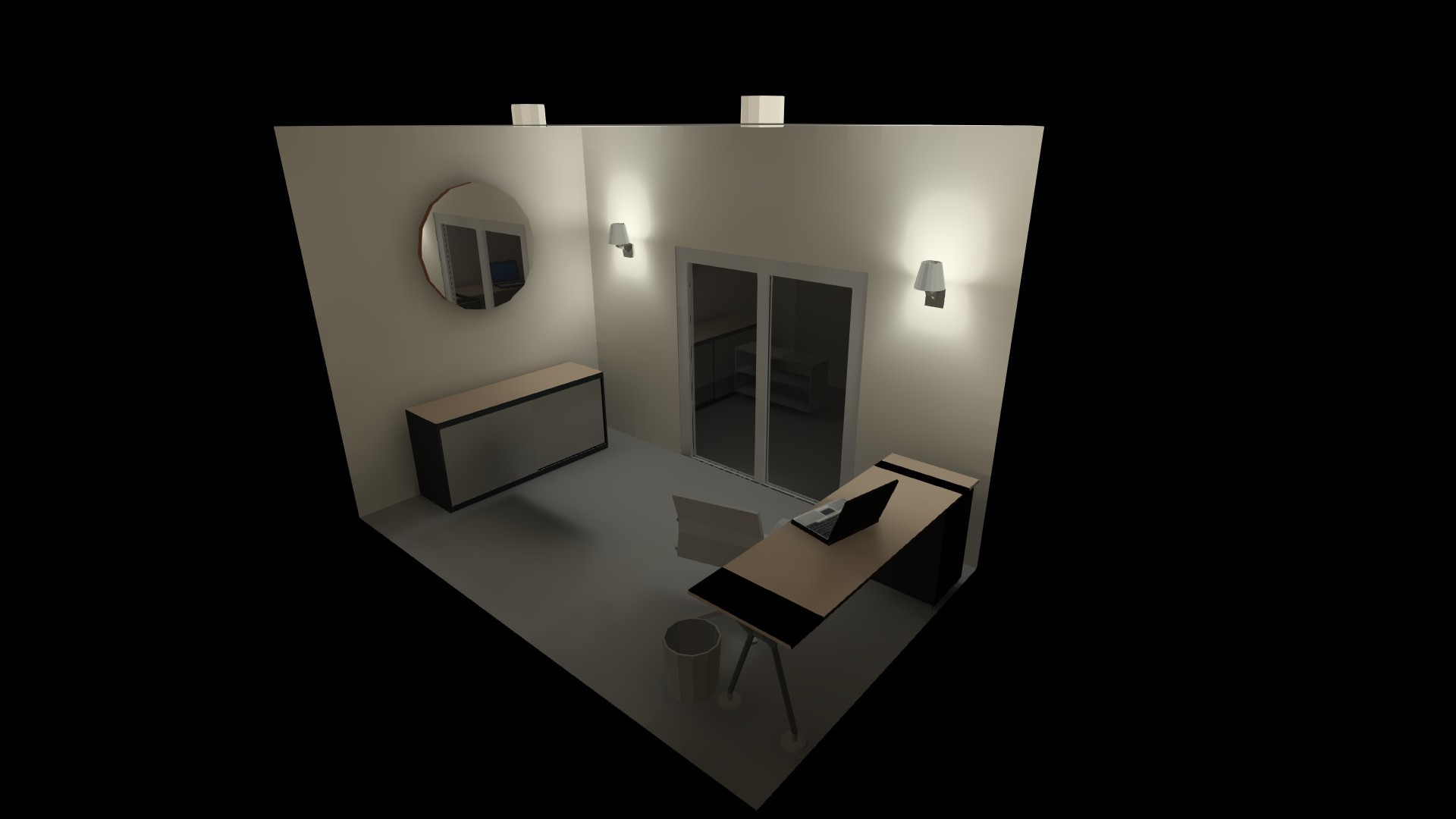 Home office ambient wall light design